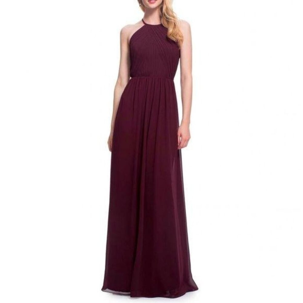 #Levkoff Halter Neck Chiffon A-Line Gown *NWT* 12